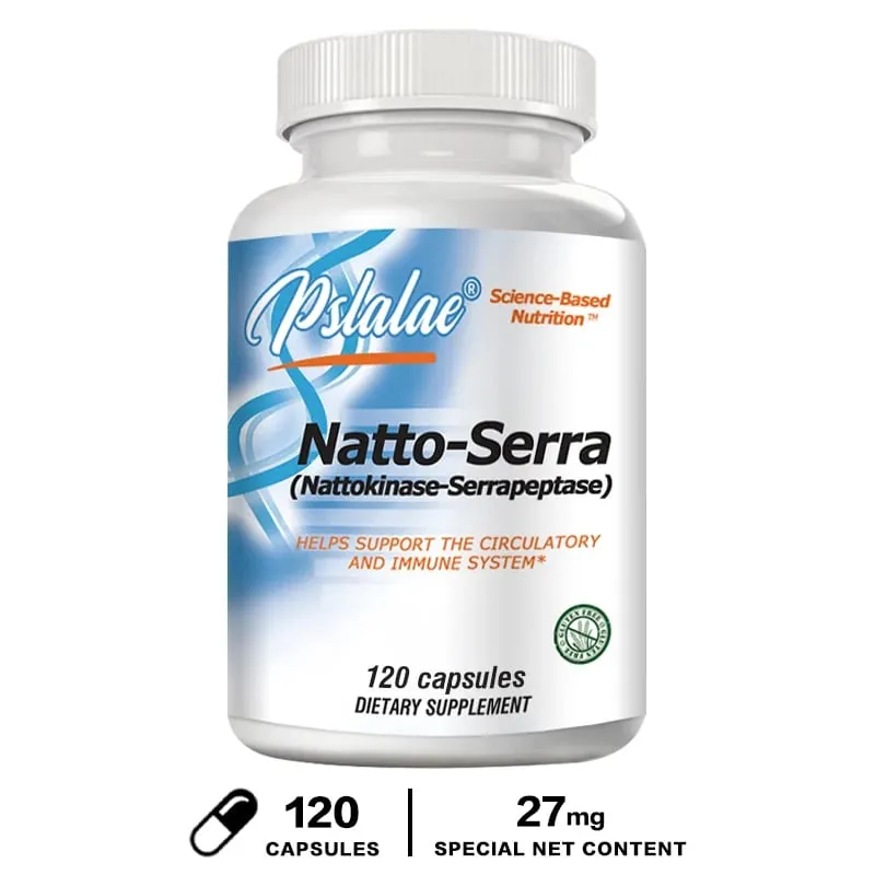 Organic Nattokinase Serine Peptidase Gluten-Free Non-GMO 120 Vegetarian Capsules