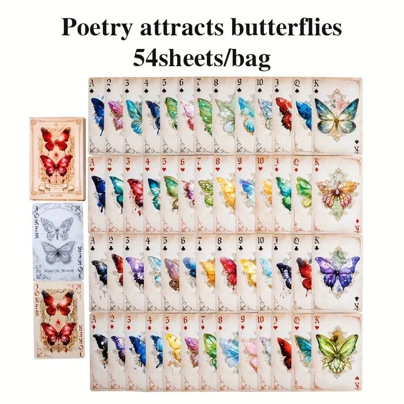 Mr.Paper Table Card Game 54/Box Butterfly Halloween Little Witch Printed Mini Poker Cards Halloween Christmas Gift for Children — image 13