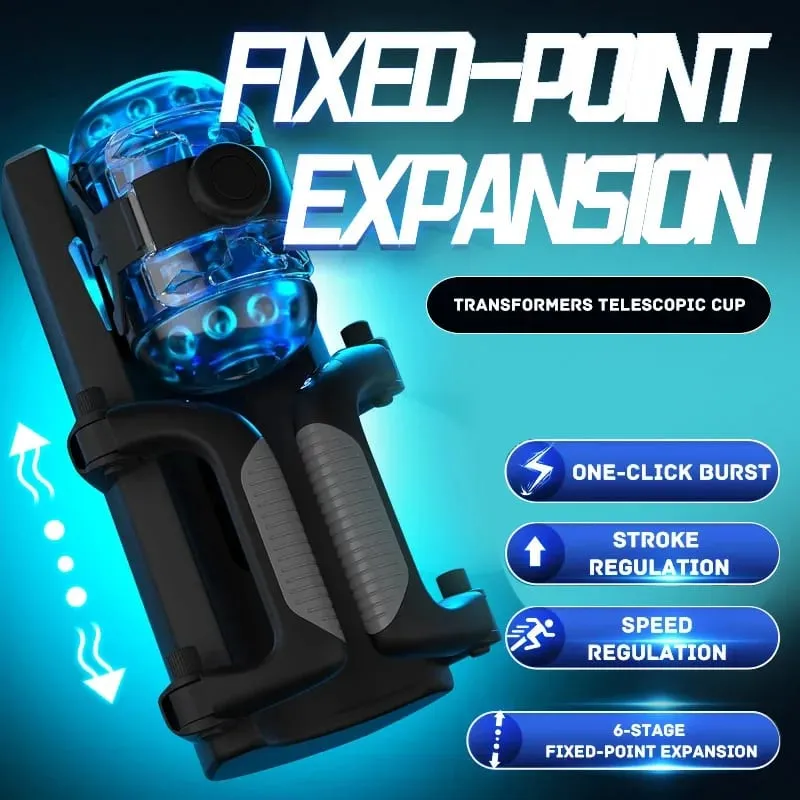 Fully Automatic Handle Masturbator 6-Segment Fixed-point Telescopic Male One-Key Burst Masturbation Cup Trainer Sex Toys for Men — image 6