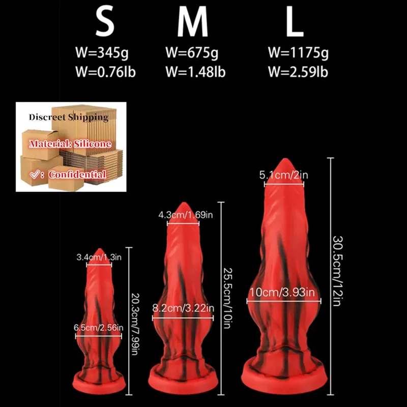 Énorme Silicone fantaisie Animal gode Plug Anal Prostate sexe pour hommes femmes gros noeud chien gode ventouse godemichet Anal coq Sex Toys18 — image 11