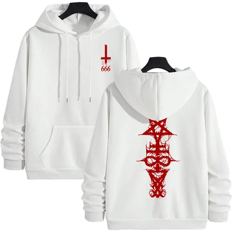 Mens Gothic Hoodie Satanic Symbol Print Street Fashion Warm Pullover Unisex Oversized Sweatshirt Outerwear Autumn Winter Outwear — image 22
