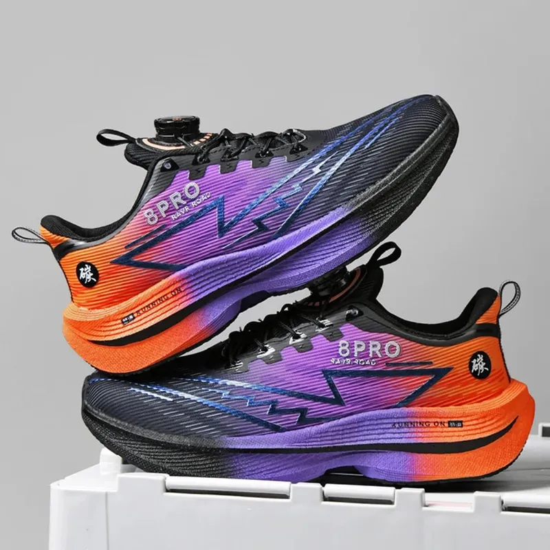 Carbon Plate Marathon Running Shoes Men Women Breathable Lightweight Shock Absorbing Non Slip Sports Sneakers — image 5