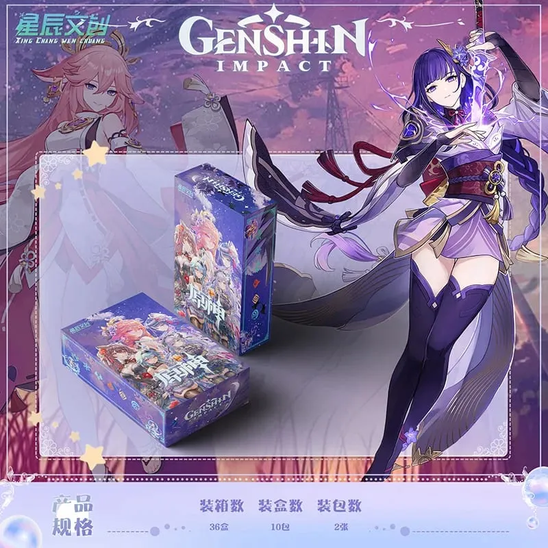 Game Genshin impact Card Anime TCG Collection Pack Booster Box Rare SSR Anime Collectible Card Family Table Game Card Toy — image 23