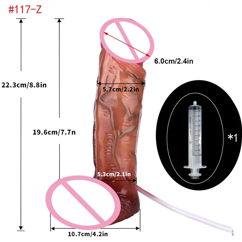 Lifelike Squirting Penis Silicone Ejaculation Large Realistic Dildo With Sucker Skin Touch Anal Sex Toys For Women — image 23