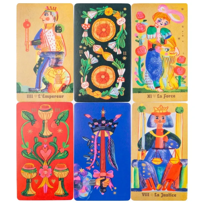Pipspeak Tarot 10,3*6 см Восхитительная колода из 78 карт в марсельском стиле. Окунитесь в причудливый мир чтения пипсов. — image 5