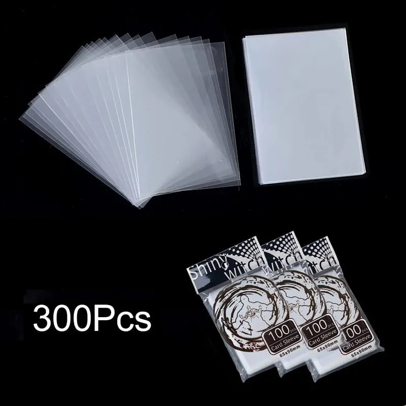 100-500Pcs Card Sleeves Transparent Cover Clear Protector Cards Holder For Board Playing Game ID Trading Folder Photo Pouch