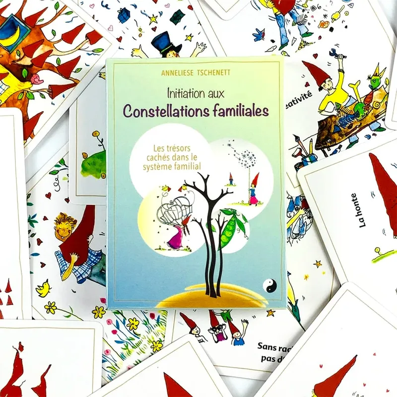Constellations Familiales Carte da gioco 35 carte Versione francese Divinazione Oracle Deck Family Constellation Tool Regali di Natale — image 3