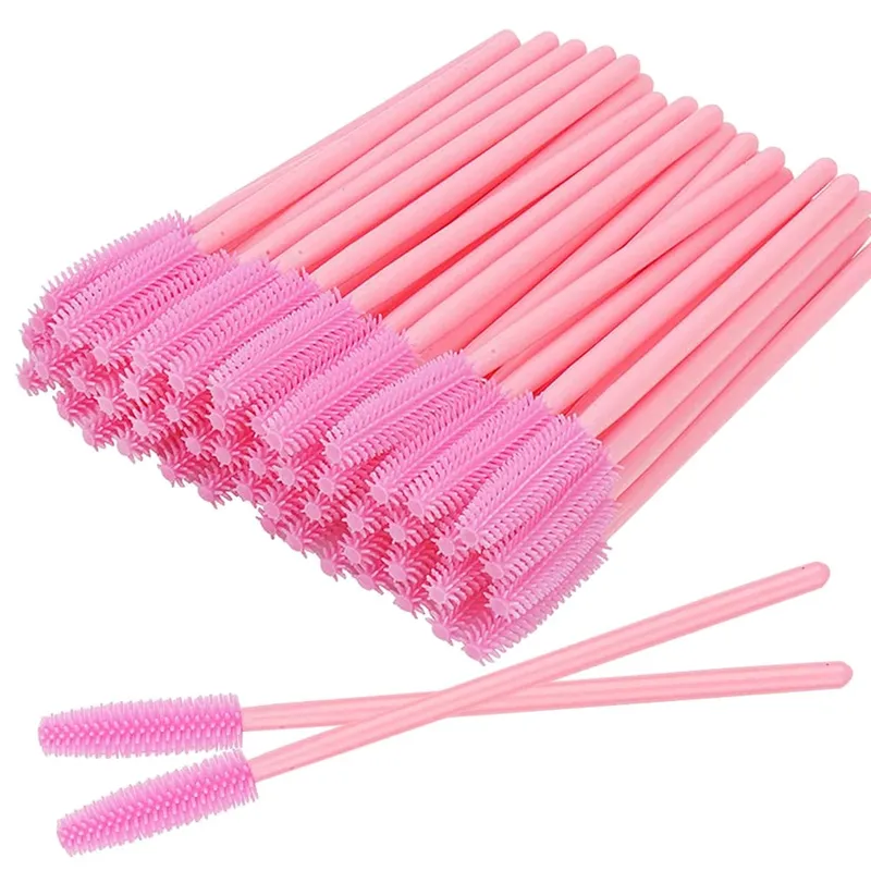 50/100PCS Eyelash Brush Silicone Eyelashes Brushes Mascara Wands Applicators Kits For Lash Extension Eyebrows Makeup Tool — image 1
