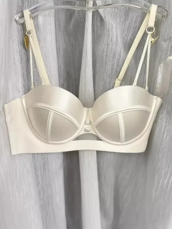 AA Cup Strapless Bra Set Fixed Half Cup Built-in Lift Lingerie Push Up Convertible Underwear Push Up Convertible Underwear — image 3