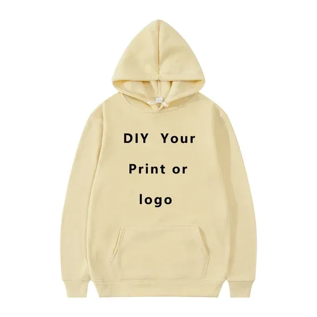 2024 Man Woman Casual Custom Printed Text DIY Hoodie Customized Logo Personalized Hoody Custom Hoodies Text Logo Sweatshirt