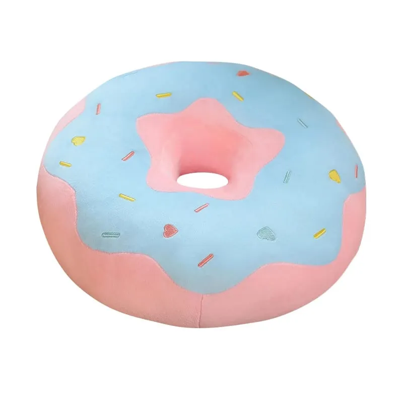 ZU 38cm Sweet Buns Donut Soft Toy Stuffed Cream Doughnut Plush Pillow Simulation Food Sofa Chair Cushion Kids Girl Gift — image 6