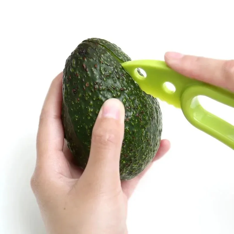 3 In 1 Avocado Slicer Shea Corer Butter Fruit Peeler Cutter Pulp Separator Plastic Knife Kitchen Vegetable Tools Kitchen Gadgets — image 2