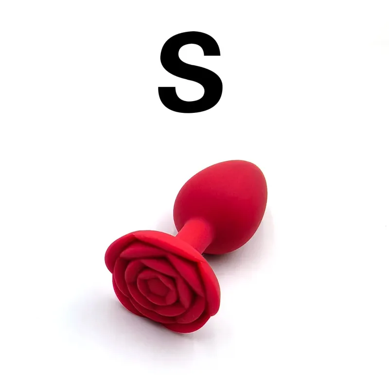 Μαλακή σιλικόνη Rose Flower Πρωκτικό βύσμα για αρχάριους έως ειδικούς 3 μεγέθη πισινό βύσμα πρωκτού Trainer Dildos Adule σεξουαλικά παιχνίδια για ζευγάρια άντρες