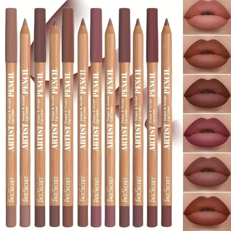 6pcs Set Nude Lip Liner Set Long-Lasting Waterproof Velvet Matte Lip Pencil Lip Makeup Berry Brown Pink — image 2
