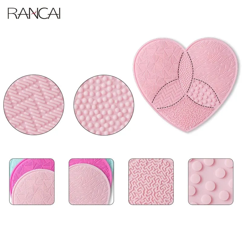 Scrubbing Pad Makeup Brushes Cleaning Silicone With Suction Cup Love Cleaner Washing Cosmetic Brush Beauty Supplies Tool — image 2