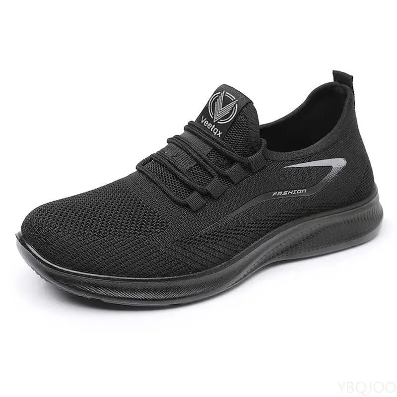 Men's Trendy Flat Bottom shoes Mesh Non Slip Lace Up Casual comfortable Shoes Lightweight Fashion Running Men sneakers