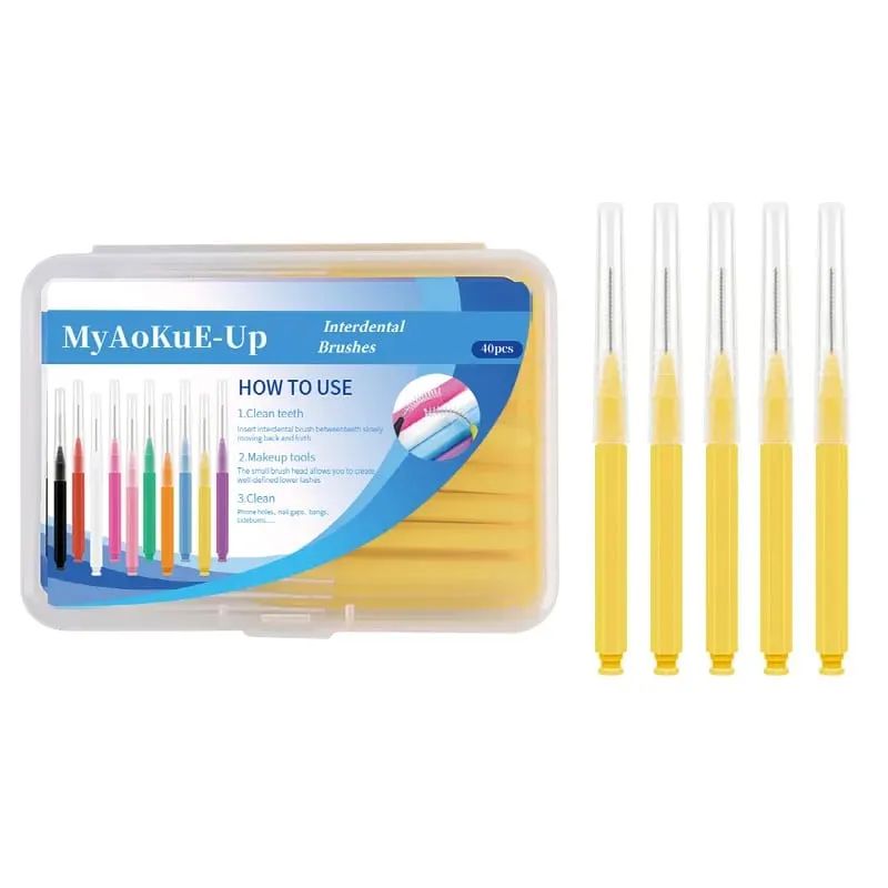 40pcs Mini Eyebrow Brush Brow Perm Makeup Brush Lashes Extension Lifting Bendable Mini Eyelash Brushes Dental Clean Beauty Tools