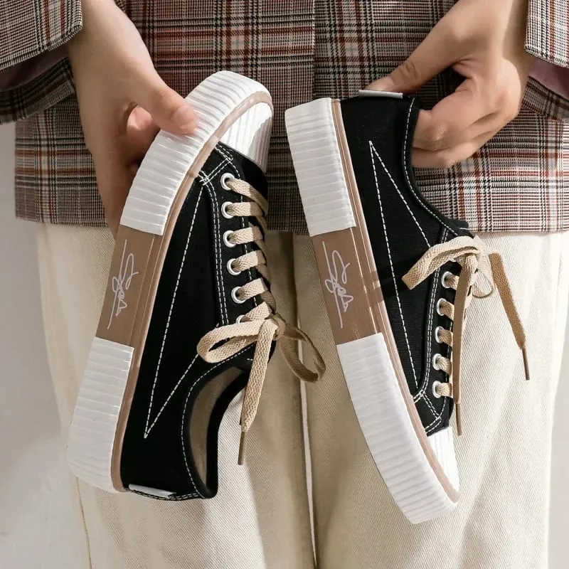 Trend Men's Canvas Shoes Flats Vulcanized Shoes for Men 2024 Spring Summer Comfortable Causal Sneakers Fashion Couple Walk Shoes