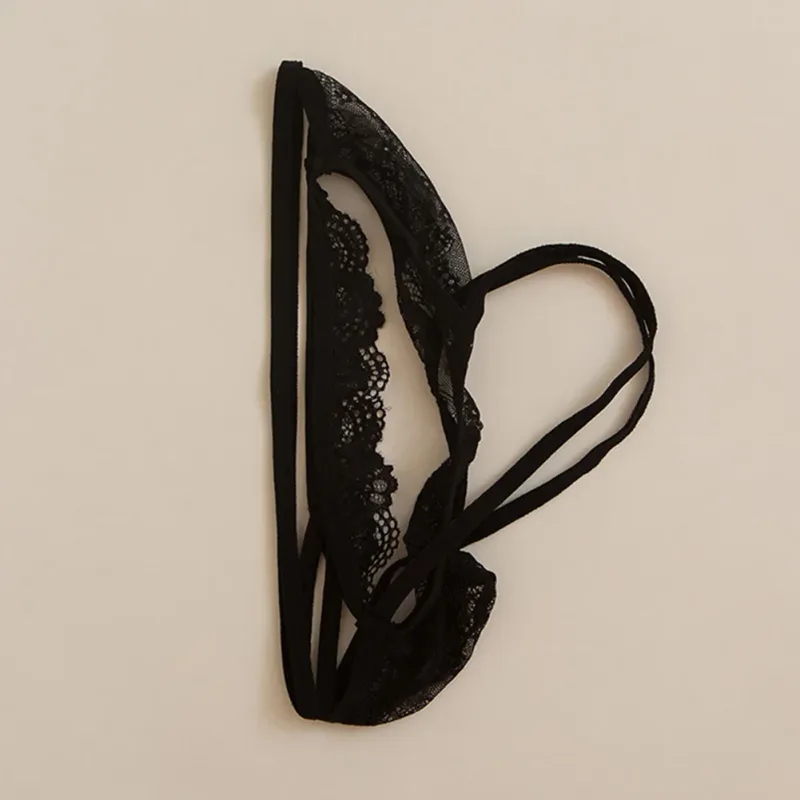 Homens sexy g-string roupa interior sexy toy masculino transparente para lingerie renda femboy bulge bolsa cintura baixa tanga calcinha masculina de verão