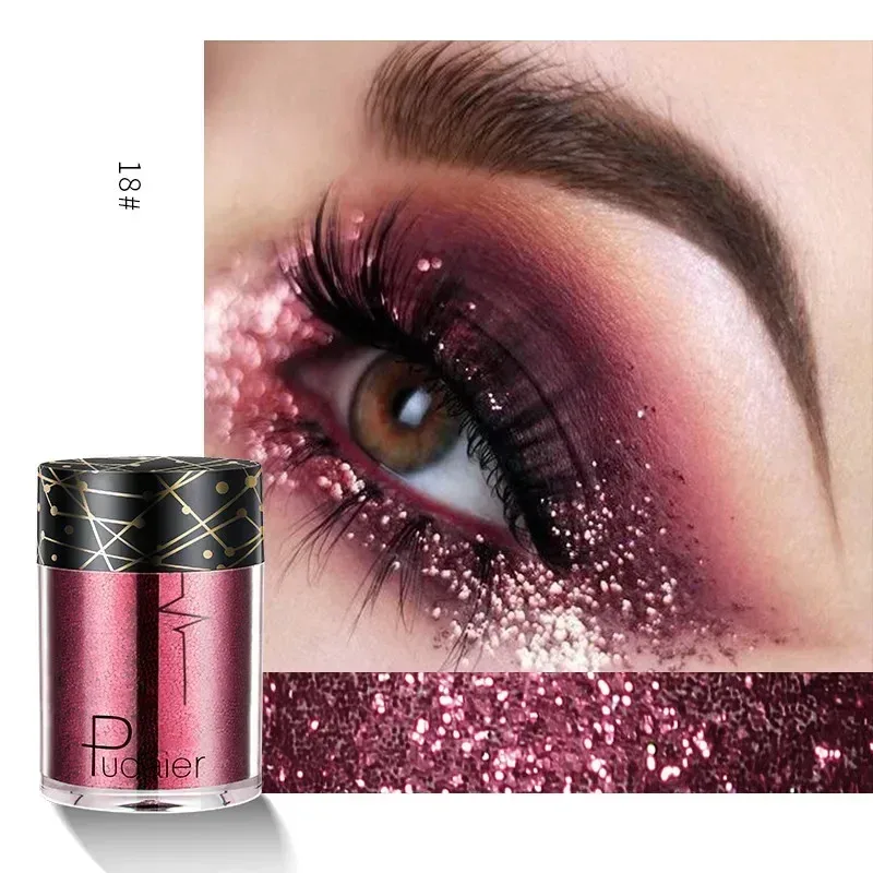 New Glitter Eye Shadow Professional Makeup Monochrome Shining Eyeshadow Sequins Universal Party Cosmetic
