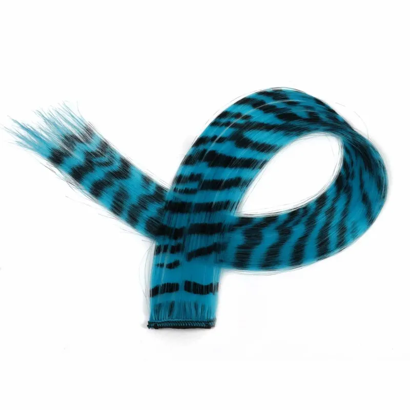 Feather Hair Extensions Colored Synthetic Hair Feather Colorful False Hair Extension Mixed Color Straight Hair For Women Girls — image 13