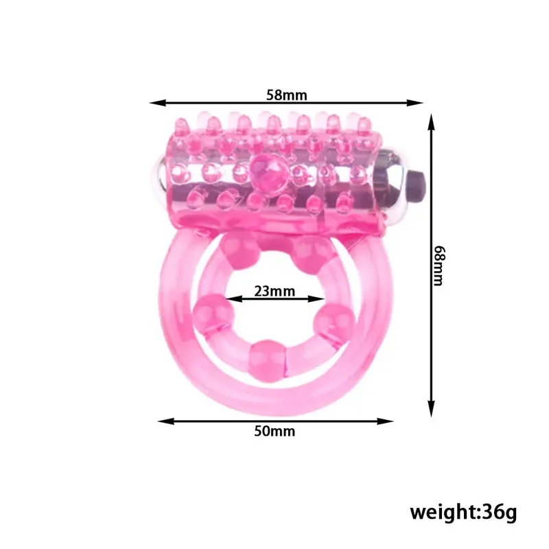 Lasting Vibrators Rings Double CockRing Delay Premature Ejaculation Penis Ball Loop 2 Locked Sex Toys Product for Men — image 4
