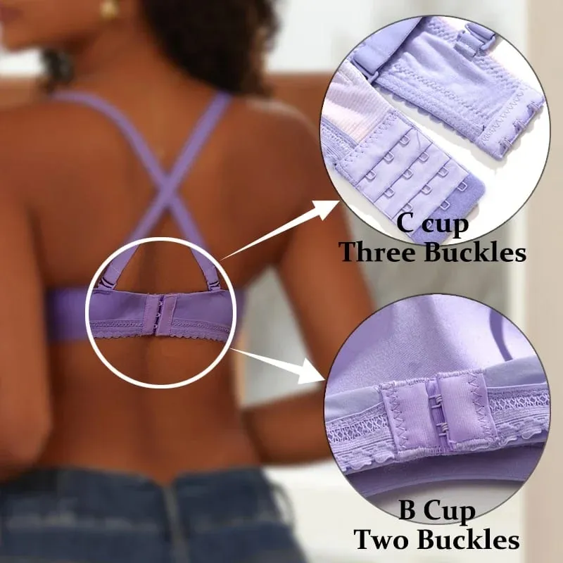 Seamless Sexy Bras Women Invisible Brassiere Adjustable Push Up Bras Female Comfortable Underwear Laides Solid Color Lingerie — image 2