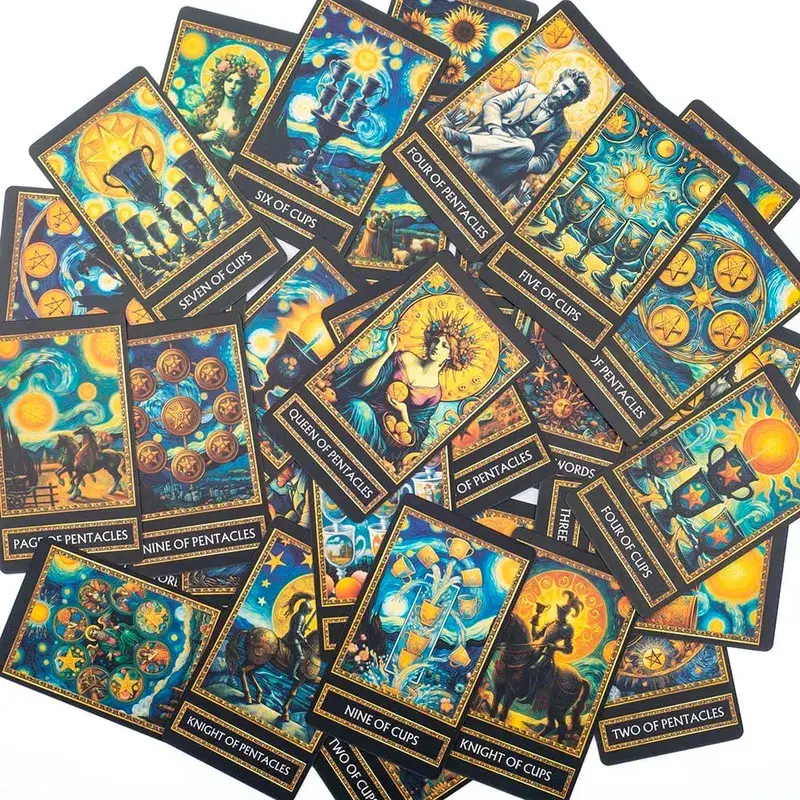 Van Gogh Tarot 78 Card Deck Board Games Illustration Divination Wisdom Oracle Cards Party Desktop Toy Entertainment Leisure — image 5