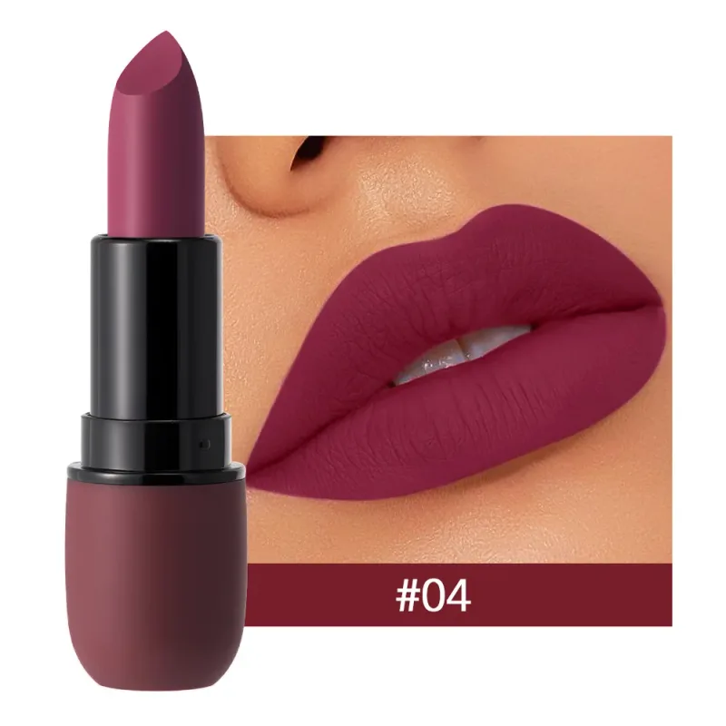 6-Color Matte Lipstick: Velvet Lip Color Smooth Waterproof Long-Lasting Color Lip Makeup