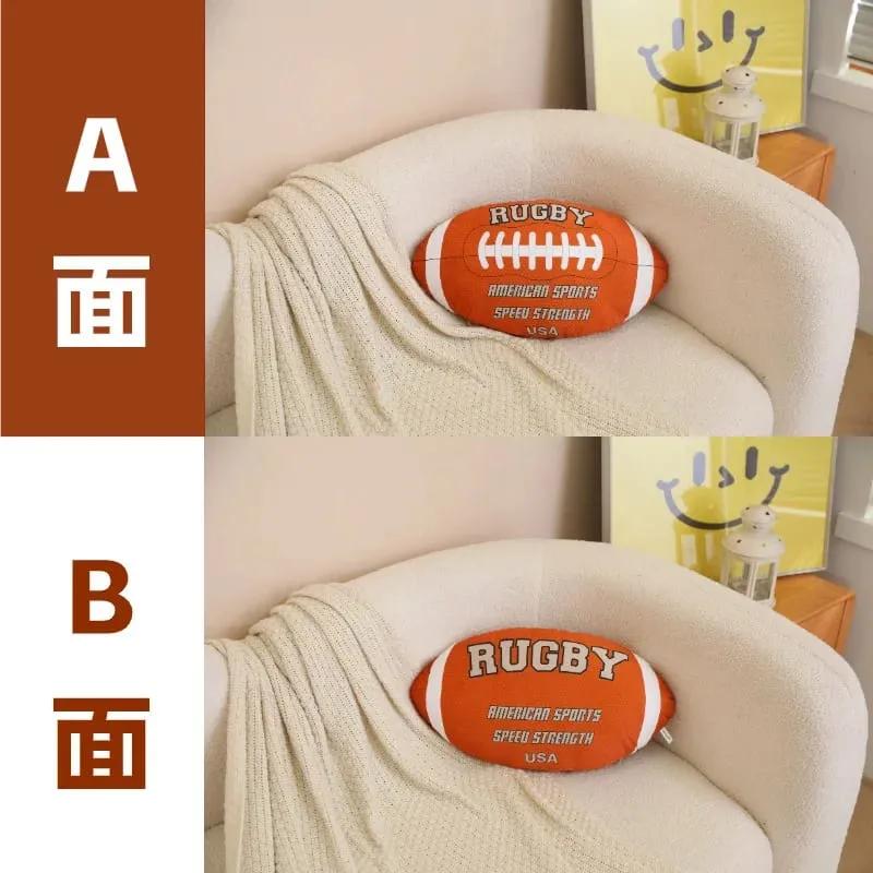 48cm Sports Ball Plush Pillow Stuffed Soft Seat Cushion Decorative Volleyball Rugby Table Tennis Basketball Golf Billiards Gift — image 11