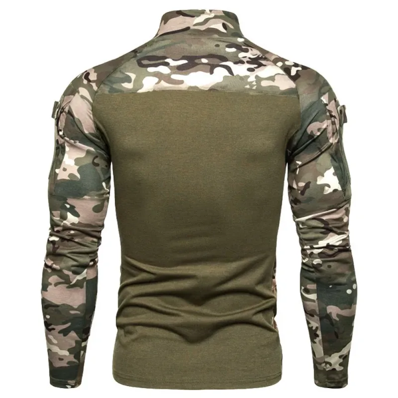 Men's Tactical Sweatshirt Outdoor Hoodies Men Spring Fall Long Sleeve Pullovers Lightweight Stand Collar Slim Fit Sweatshirts — image 4