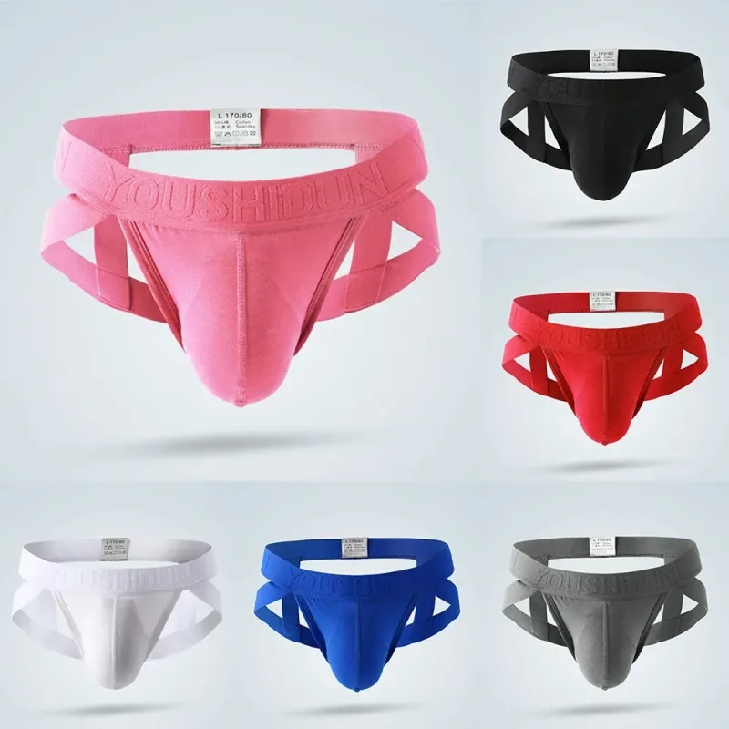 1 PCS New Men Sexy Low Rise Panties G-strings Thong Jock Strap Underwear Briefs Convex Pouch Underpants Gays Clothes Lingerie — image 8
