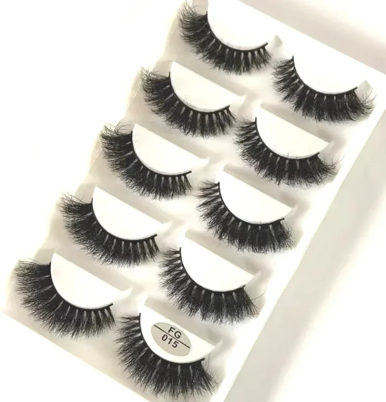 5Pairs Handmade Mink Lashes Short False Eyelashes Dense Natural Long Messy Eye Lashes Reusable Stage Makeup Eyelashes — image 30