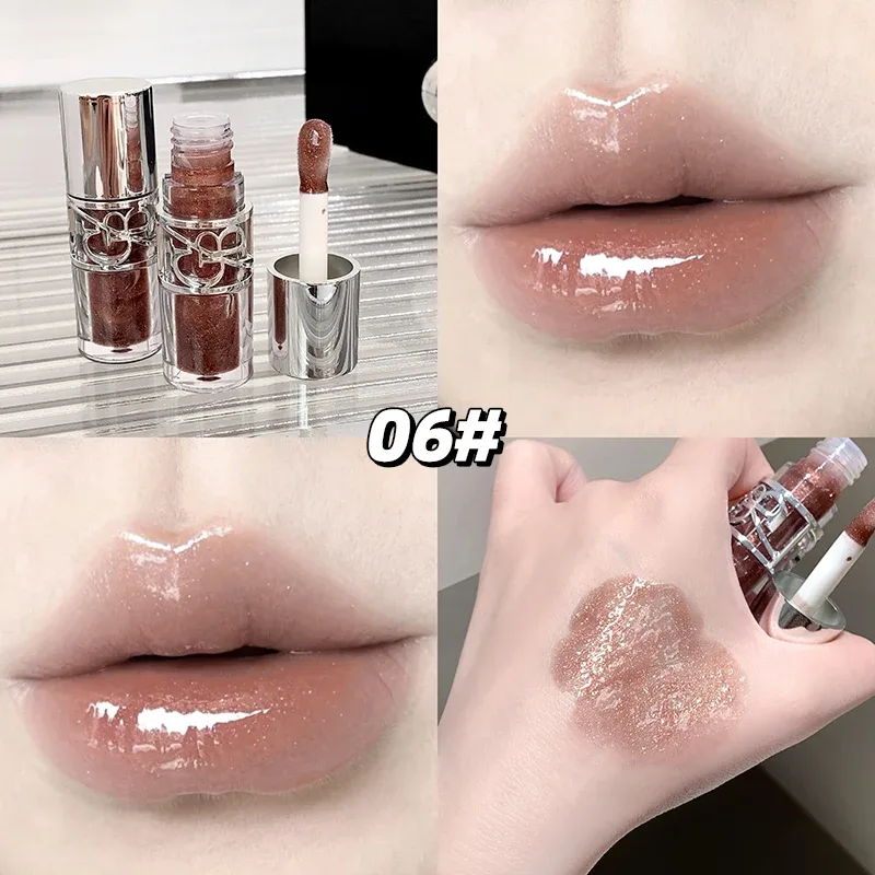 Gege Bear Glittering Mirror Lip Glaze Watery Shimmering Light Lip Gloss Makeup 8 Colors Hydrating Moisturizing Long Lasting — image 10