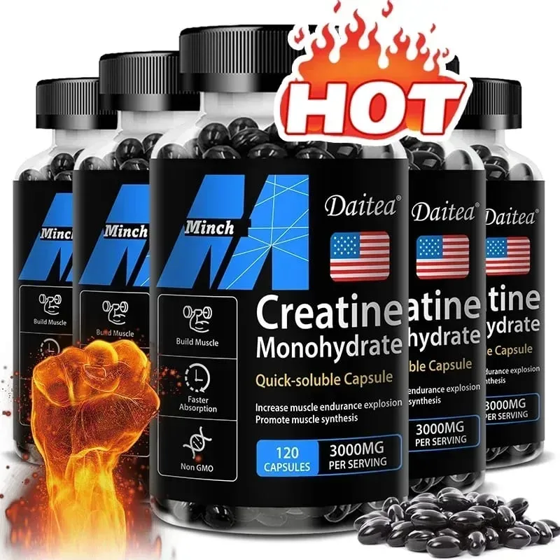 Daitea Creatine Monohydrate 3000 Mg - Strength Muscle Performance Supplement for Men and Women Non-GMO and Gluten-Free — image 3