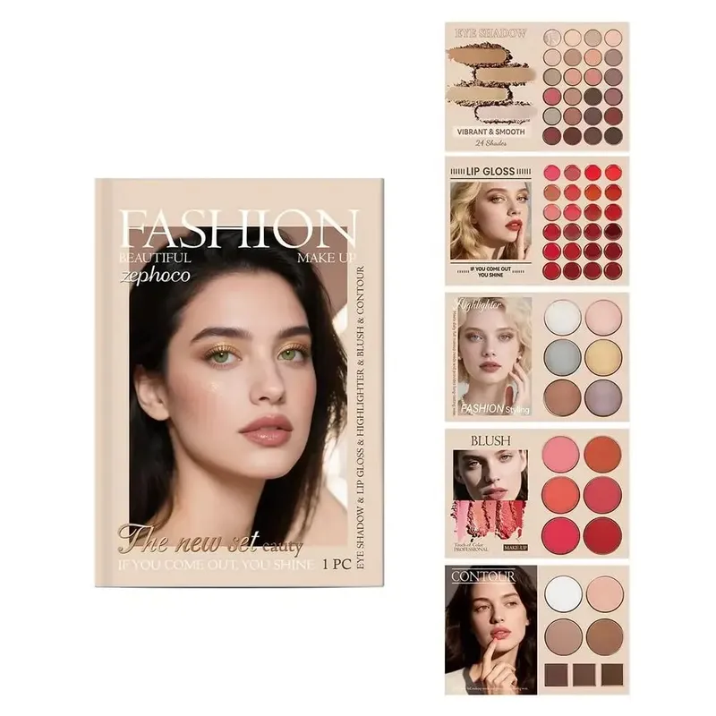 Multi-layered Beauty Book Palette 67 Colors Makeup Eyeshadow That Combines And Contouring Highlighter Color Rich Blush N4A4
