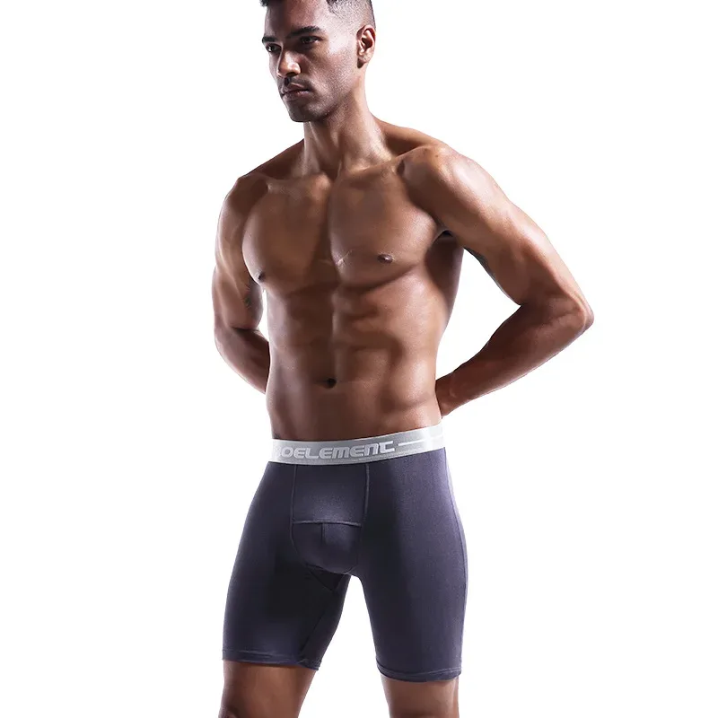 Boxer grande taille XL-7XL pour hommes, sous-vêtement modal, culotte respirante avec pochette, sous-vêtement à jambes moyennes et longues, Cueca Hombre — image 20