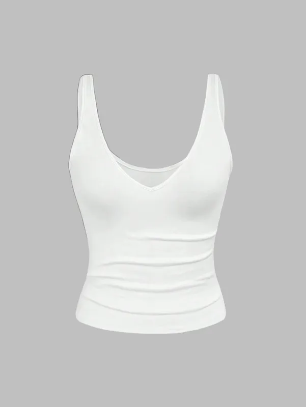 Spring/Summer/Autumn New Season Versatile Trendy Deep V-Neck Backless Tank Top Two-Piece Set — image 4