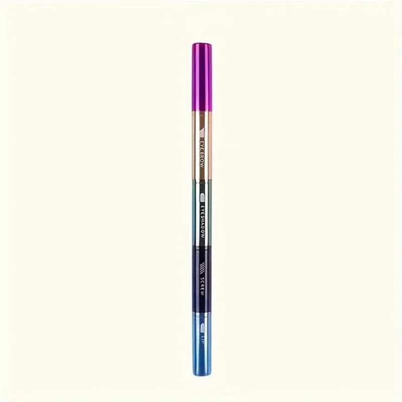 4-in-1 Portable Makeup Brush Set Metal Handle Eyebrow & Lip Brushes with Eyelash And Eyeshadow Applicators Travel-Friendly — image 8