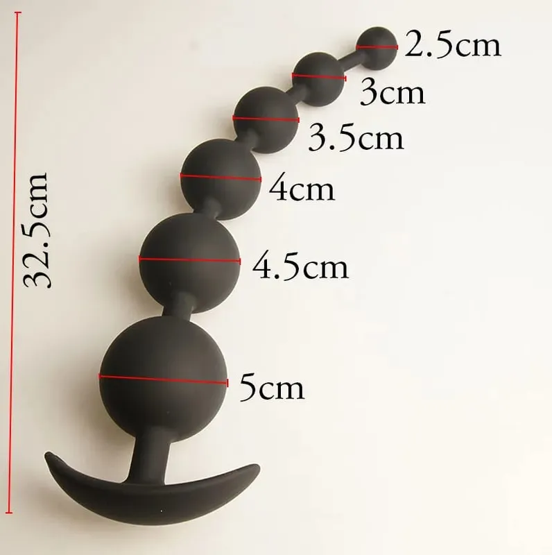 Anal Beads Balls Long Dildo Training Silicone Anus Ass But Butt Plug Analplug Buttplug Butplug Sex Toys Analsex Prostate — image 9