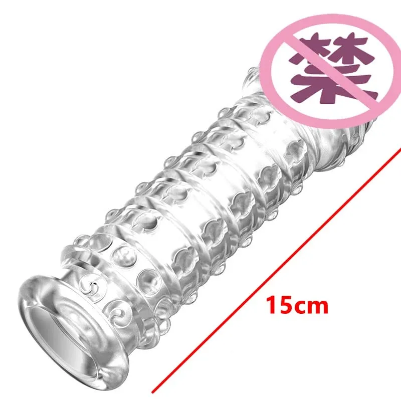 Realistisk Penis Extension Cock Sleeve Genanvendelig Silikone Penis Forstørrelse Forsinkelse Kondomer Til Mænd Dildo Enhancer Sexlegetøj Erotisk butik — image 15