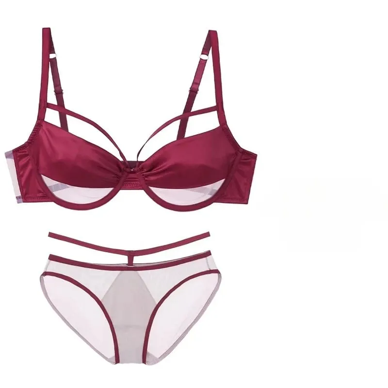 สุภาพสตรีใหม่บางถ้วยSlimmingชุดชั้นในชุดUnderwire Push Up Bra Minimizing Effectรวบรวมด้านข้างBulge Antiหย่อนคล้อยนุ่ม — image 4