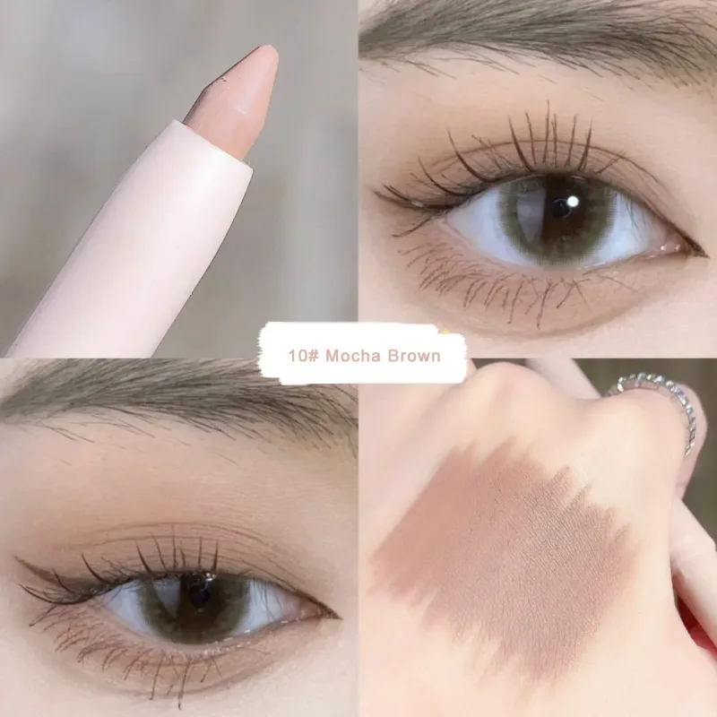 Eye Shadow Lying Silkworm Highlighter Pen Korean Eyes Makeup Matte White Pearl High-gloss Brightening Glitter Eyeshadow Stick — image 17