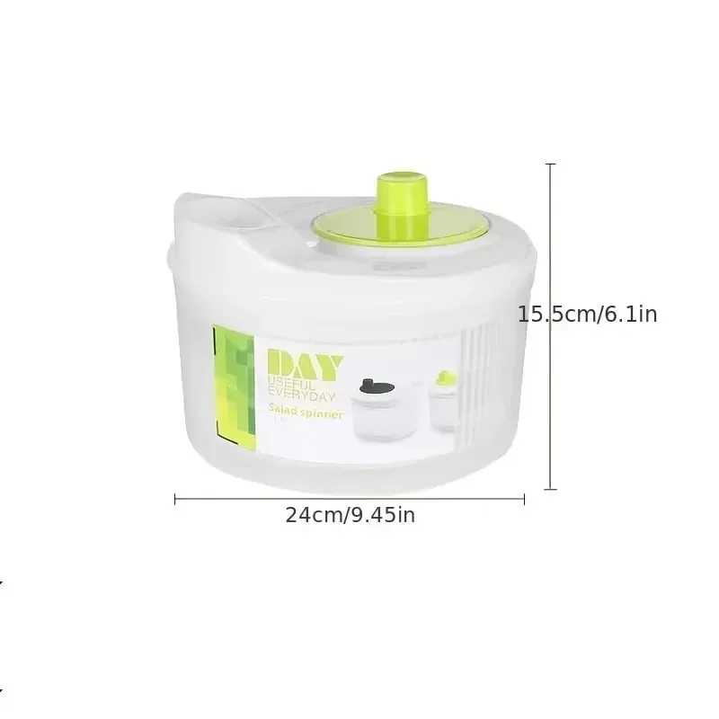 Salad Spinner Lettuce Greens Washer Dryer Drainer Crisper Strainer for Washing Drying Leafy Vegetables Kitchen Tools — image 6