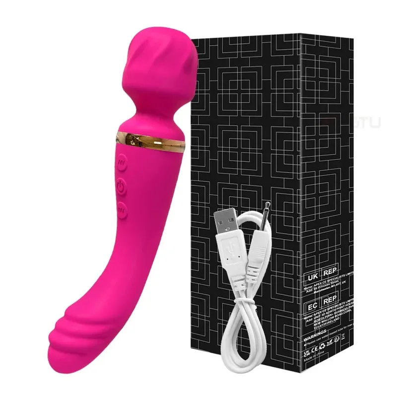 2 in 1 Vibrator AV Wand for Women G-Spot Clit Vagina Stimulator Nipples Breast Massager Female Masturbator Sex Toy for Women — image 10