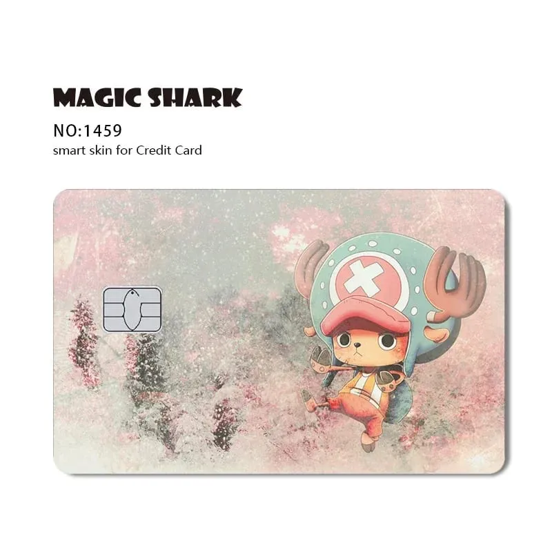 Hot Sale Maigc Shark Anime Chopper Luffy Nami Waterproof Front Side Sticker Film Skin for Credit Debit Card — image 12