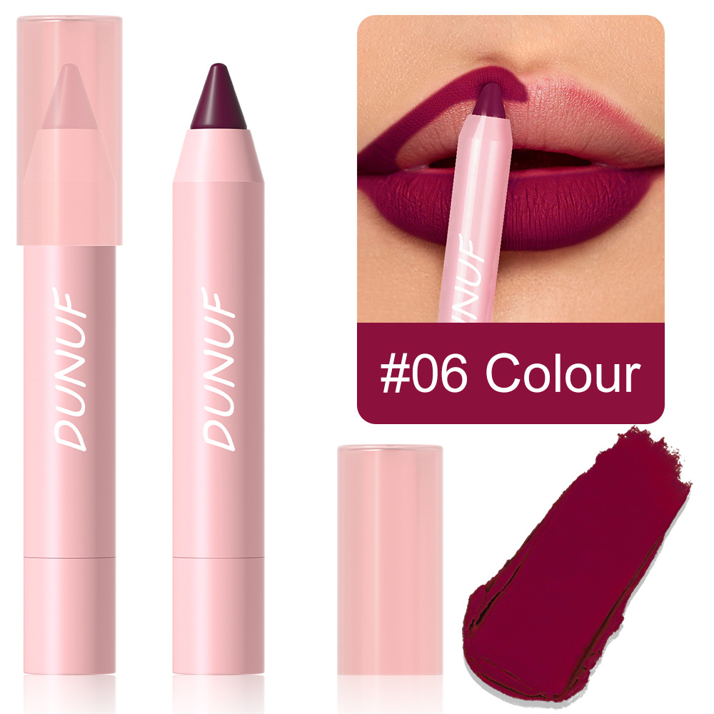 18-Colors Lipstick Pencil Waterproof Sexy Red Matte Contour Tint Lipstick Lasting Non-stick Cup Lipliner Pen Lip Makeup Cosmetic — image 16