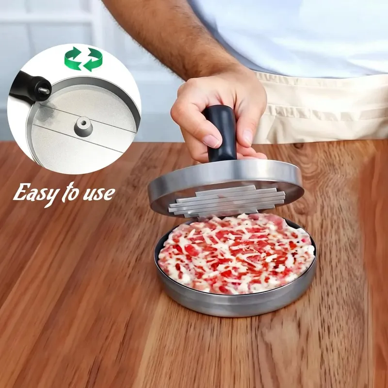 Burger Press Hamburger Meat Tool Patty Maker Aluminum Burger Maker for Kitchen BBQ Grill — image 6