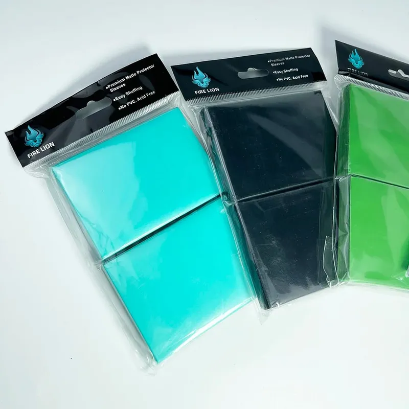 66x91mm 100PCS/Set Solid Matte Trading Card Sleeves Standard Size Card Protector for PTCG/TCG /MTG — image 5