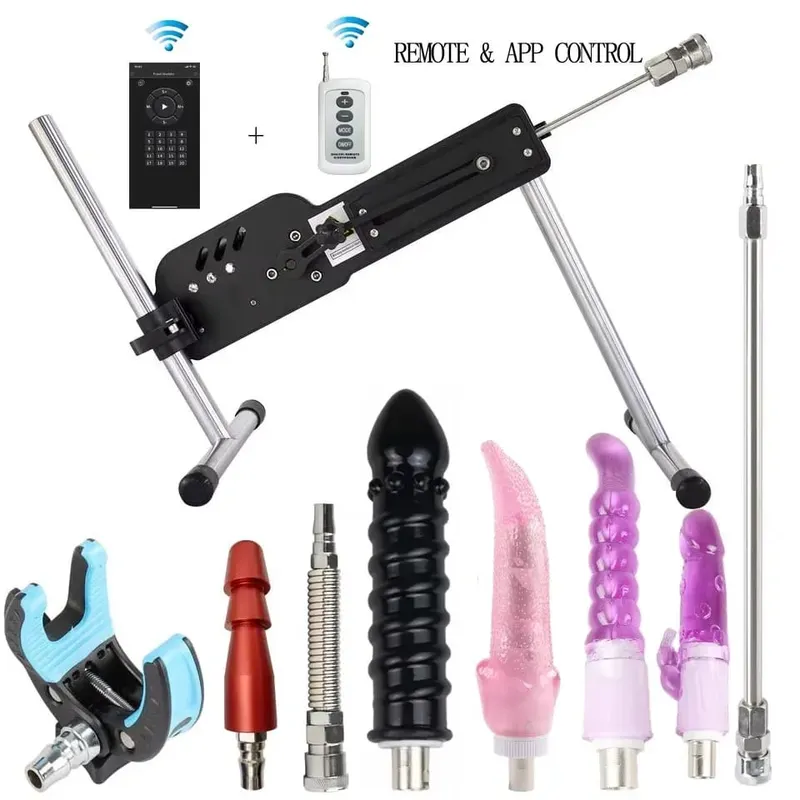 Fredorch Wireless Sex Machine for Women Masturbation Machine 70W Power Mute Sex Toy with Dildo Masturbator 3-9CM Stroke Love Ma